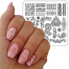 Flower Plant Pattern Image plastic Nail Stamping Plates 6*6cm Square Stencils for Nails Stamping Nail Art tools 2024 - buy cheap