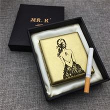 Pure And Fresh Girl Back Copper Cigarette Case Box Female Metal Cigarette Boxes Laser Engraved Storage Smoke Box 2024 - buy cheap