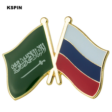 Broche com emblema da arábia saudita e rússia, broche para lapela, bandeira do país, broche de emblema 2024 - compre barato