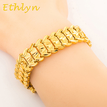 Ethlyn Men  Bracelet  Jewelry  Hip hop style High quality  gold Color preserving Persistence  MEN  gift  B002 2024 - buy cheap