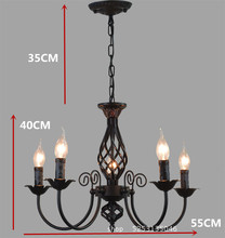 Luminária pendente de ferro europeia, lâmpadas led para sala de estar, lâmpadas pingentes pretas retrô, adequada e14, lustre de iluminação, lâmpada pingente 2024 - compre barato