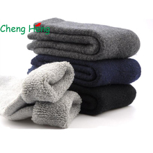 CHENG HENG 5 Pairs / Bag Winter New Women Thick Line Socks Thick Warm Rabbit Wool Socks In The Tube Solid Color Towel Socks 2024 - buy cheap