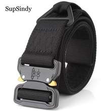 SupSindy Men's Tactical Belt Quick release Military Nylon Belts man Outdoor multifunctional Army Training Belt Strong male strap 2024 - buy cheap