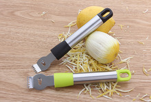 Descascador de frutas em aço inoxidável, canivete, ralador de limão, laranja e zester, ferramenta de descascamento, kx 202, 1 peça 2024 - compre barato