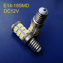 High quality E14 led lights,5050 3 chips 18SMD DC12V E14 led bulbs LED E14 lamps free shipping 5pcs/lot 2024 - buy cheap