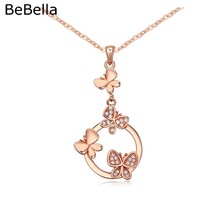 Кулон-бабочка BeBella, ожерелье с кубическим цирконием, ювелирное изделие для женщин и девочек 2024 - купить недорого