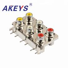 3PCS AV6-8.4-09D 6 RCA Female Outlet Audio Video AV Concentric Socket Connector 2024 - buy cheap