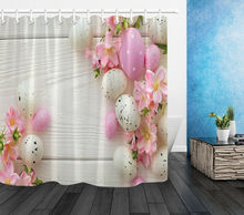 Colorful Eggs Happy Easter Flowers Bathroom Waterproof Fabric Shower Curtain Set 2024 - buy cheap