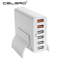 6 Port USB Desktop Charger Station Quick Charge QC 2.0 60W Multi USB Fast Charger QC2.0 for Pocophone F1 Xiaomi Mi8 SE Mix 3 2s 2024 - buy cheap