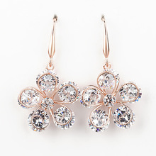 Floralbride Fashion Jewelry  Anti-allergic Simulated Pearls Hook Earrings Charm Drop Earrings Women Rose Gold Dangle Earrings 2024 - buy cheap