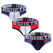3 Pcs/lot BSHETR Brand Sexy Mesh Briefs Men Underwear Slip Breathable Male Underpants New Popular Tanga Gay Men's Briefs Shorts 2024 - buy cheap