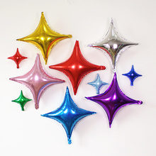 Globo de aluminio de película de cuatro estrellas para cumpleaños, decoración de la habitación de matrimonio para niños, gran oferta, 1 unidad, 10 pulgadas 2024 - compra barato