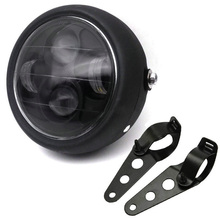 6.5" Black Matte Motorcycle LED Headlight Hi/Lo Beam With Bracket Cafe Racer 2024 - buy cheap
