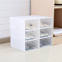 6PCS/Set Shoe Box Flip Transparent Drawer Organizer Case Plastic Shoe Boxes Stackable storage box Shoe storage organizer 2024 - buy cheap