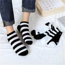 Nuevas llegadas calcetines de mujer Sweetheart algodón rayado calcetines simples encantadores 2024 - compra barato