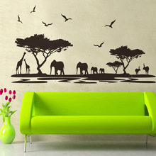 Pegatinas de pared con frases de animales africanos, decoración del hogar de vinilo extraíble, papel mural de pared, 60x90cm, envío gratis 2024 - compra barato