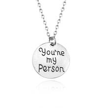 DIY Round Brand Necklace Lettering "You Are My Person" Gift For Valentine's Day Romantic Lover Pendant BBF Necklaces&Pendants 2024 - buy cheap