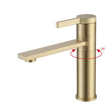 Solid Brass Simple Style Bathroom Sink Faucet Hot and Cold Basin Mixer Black/Gold/Chrome Single Handle Faucet 2024 - buy cheap