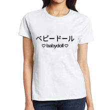 Babydoll/Японские Женские футболки с принтом в виде сердца, повседневные хлопковые хипстерские Забавные футболки, модные топы с короткими рукавами, женская футболка 2024 - купить недорого