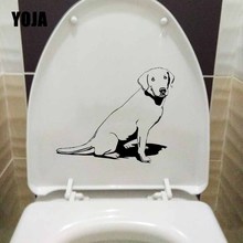 YOJA-calcomanía de baño para perros y mascotas, pegatina de pared para decoración de habitación de niños, 22,8x19,9 cm, T5-1474 2024 - compra barato
