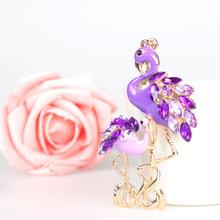 Grus Japonensis Cute Crystal Charm Purse Handbag Car Key Keyring Keychain Party Wedding Birthday Gift 2024 - buy cheap