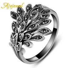 Ajojewel Brand Black CZ Phoenix Fashion Rings For Women Animal Jewelry Bijoux Cute Gift 2024 - buy cheap