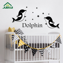 New Dolphin Star Removable Wall Stickers for Kids Room Vinyl Decals Decoration Sweet Bedroom Art Decor Murals Quotes K337 2024 - buy cheap