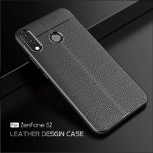 ZE620KL-funda de TPU suave con textura de cuero, armadura híbrida a prueba de caídas para Asus ZenFone 5z ZS620KL/Zenfone 5 2018 ZE620KL asus-x00qd 2024 - compra barato