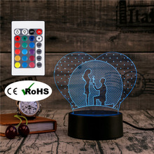 3D Led Novety Lighting Creative Gift Night Light Table Lamp Important Moment Light Home Corridor Hotel Party Atmosphere Lights 2024 - buy cheap