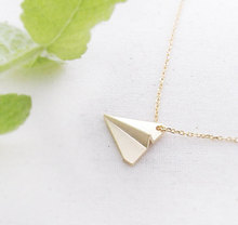 10 Origami Plane pendant Necklace Tiny Aviation aircraft model Airplane Necklace Paper Plane Necklace Dream astronaut Jewelry 2024 - buy cheap