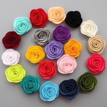 100 pcs/lot , Felt Rose Flower Fabric Floral Applique, Boutonniere Wedding Bouquet Making Valentines Decoration 2024 - buy cheap