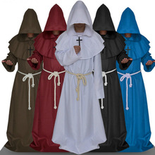 medieval dress man clothes men cosplay halloween cloak hooded comic con costumes Party Robes Cloak Cape priest adult renaissance 2024 - buy cheap