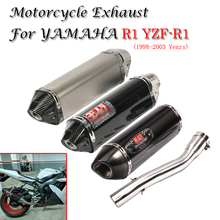For Yamaha R1 YZF-R1 1998-2003 Yoshimura Exhaust Motorcycle Escape Muffler Removable DB Killer Middle Connection Link Pipe 2024 - buy cheap