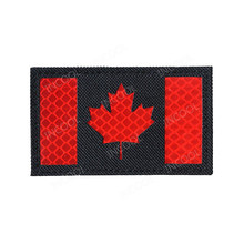 Emblemas refletivos de pvc, bandeiras canadá, emblemas com ir militares táticos, borracha, fixador de motociclista, emblemas para roupas 2024 - compre barato