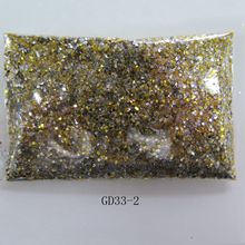 GD33-2 20g/bag Cute 2-Size Mix Gold&Silver Mix Glitter Nail Art Shinny Glitter Cute Decoration Nail Art Decoration 2024 - buy cheap