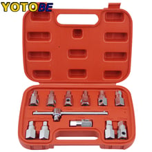 12pçs conjunto de chave de plugue de drenagem de óleo, kit de soquete hexagonal, adaptador de porca, ferramentas de carro 2024 - compre barato