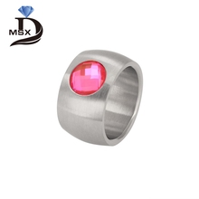 MSX Classic Stainless Steel Men Rings Rose Gold Color Engagement Ring Crystal Inlay Valentine's Day Male Personalize Jewellery 2024 - buy cheap