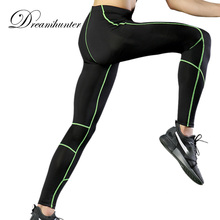 Pantalones de compresión elástica para Hombre, mallas ajustadas de secado rápido para gimnasio, baloncesto y correr 2024 - compra barato