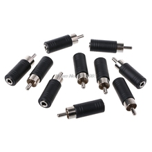 10 Pcs 3.5mm Female Mono Plug To RCA Male Jack Audio Adapter Connector Converter Oct29 Whosale&DropShip 2024 - buy cheap
