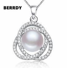 REAL PEARL Fashion Freshwater Pearl Pendant Necklace 10-11mm Super Big Pearl Female Lady's Necklace Jewelry 2024 - buy cheap