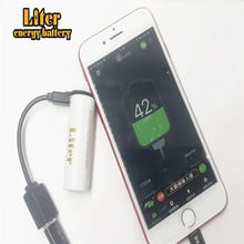 3,7 V 1800mAh литий-ионная аккумуляторная батарея ICR18500 с mirco USB fdual usb diy power bank Li-Ion usb 18500 батарея 1800mAh 2024 - купить недорого