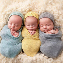 Newborn Photography Props Blanket Rayon Stretch Knit Swaddling Newborn Hammock Swaddlings Padding Nubble Blanket 2024 - buy cheap