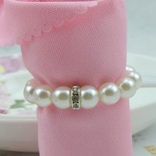 12pcs/lot pearl napkin rings, napkin buckle napkin holder wedding and the hotel has a diamond napkin ring soft furnishings 2024 - buy cheap