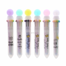 Creative Candy Color 10 Color In One Set Ballpoint Pen Writing School Stationery 2024 - buy cheap