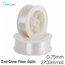 Wholesale 2700m/roll  0.75mm Diameter PMMA LED Fiber Optic Cable End Glow For Decoration Lighting 2024 - buy cheap