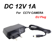 ЕС вилка AC/DC адаптер питания зарядное устройство адаптер питания для камеры видеонаблюдения AC 100-240V DC 12V 1A (2,1 мм * 5,5 мм) 2024 - купить недорого