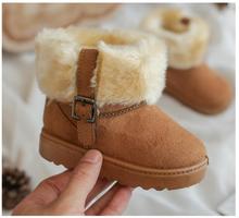 Koovan Children's Warm Fashion Boots 2020 Winter New Snow Boots Boys Girls Warm Medium Shoes Cotton Boots 2024 - buy cheap