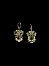 New Trendy Cute English Mastiff Drop Earrings Gold Silver Color Plated Dog Earrings For Women 2024 - buy cheap