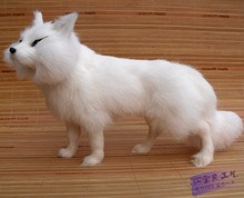 big simulation beautiful walking fox toy lifelike white lucky fox doll gift 35x12x23cm 2024 - buy cheap