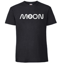 2019 moda para hombres Color moda o-cuello Casual Bitcoin Camiseta estilo Luna texto Btc Crypto camiseta 2024 - compra barato